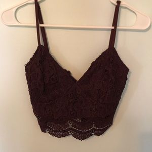 LA Hearts detailed crop top with buttoned back